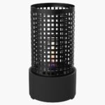 Tenderflame Camps Bay 3W Metal – Stijlvolle rookvrije tafelhaard met drie lonten en een stoer opengewerkt metalen design, geschikt voor binnen en buiten.