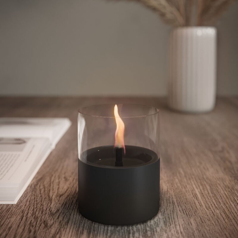 Tenderflame Lilly Glass Black
