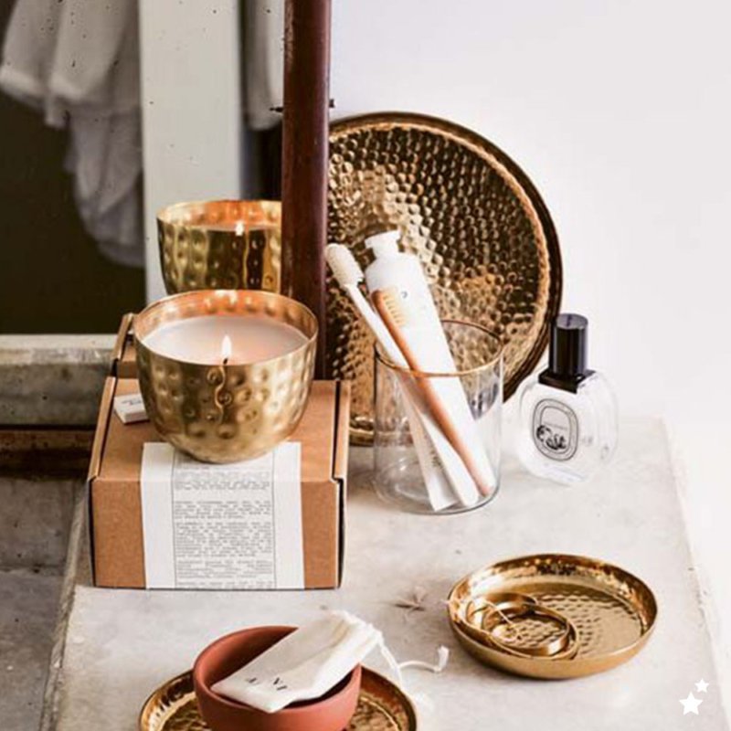 vtwonen Plate Metal Gold 15 cm.